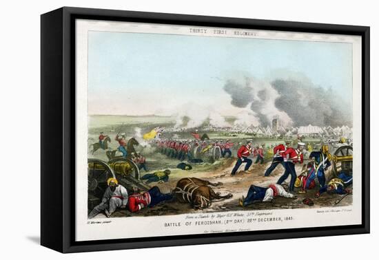 Thirty First Regiment, Battle of Ferozeshah, 2nd Day, 22nd December 1845-Madeley-Framed Stretched Canvas