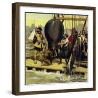 Thirty-Five Years Later, a Bronze Canon Was Raised from the Wreckage-Alberto Salinas-Framed Giclee Print