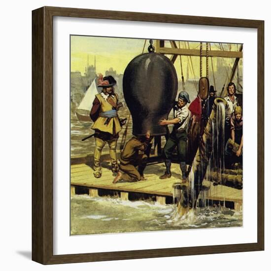 Thirty-Five Years Later, a Bronze Canon Was Raised from the Wreckage-Alberto Salinas-Framed Giclee Print