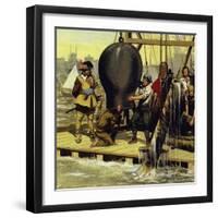 Thirty-Five Years Later, a Bronze Canon Was Raised from the Wreckage-Alberto Salinas-Framed Giclee Print