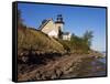 Thirty Mile Lighthouse, Golden Hill State Park, Lake Ontario, New York State, USA-Richard Cummins-Framed Stretched Canvas