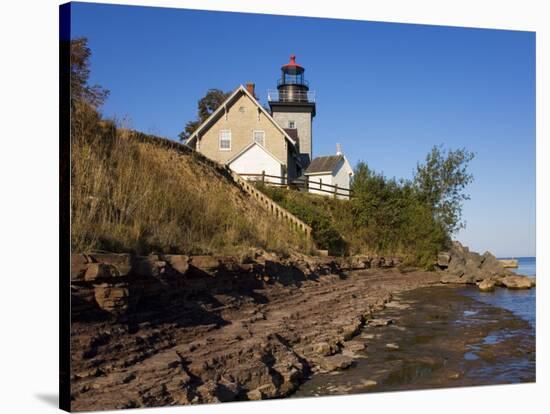 Thirty Mile Lighthouse, Golden Hill State Park, Lake Ontario, New York State, USA-Richard Cummins-Stretched Canvas