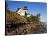 Thirty Mile Lighthouse, Golden Hill State Park, Lake Ontario, New York State, USA-Richard Cummins-Stretched Canvas