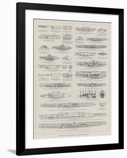 Thirty-Six Years' Progress in Submarine Navigation-null-Framed Giclee Print