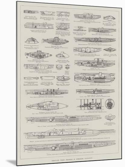 Thirty-Six Years' Progress in Submarine Navigation-null-Mounted Giclee Print