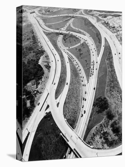 This 1937 Aerial View Shows the Biggest of Highway Crossover Points-null-Stretched Canvas