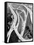 This 1937 Aerial View Shows the Biggest of Highway Crossover Points-null-Framed Stretched Canvas