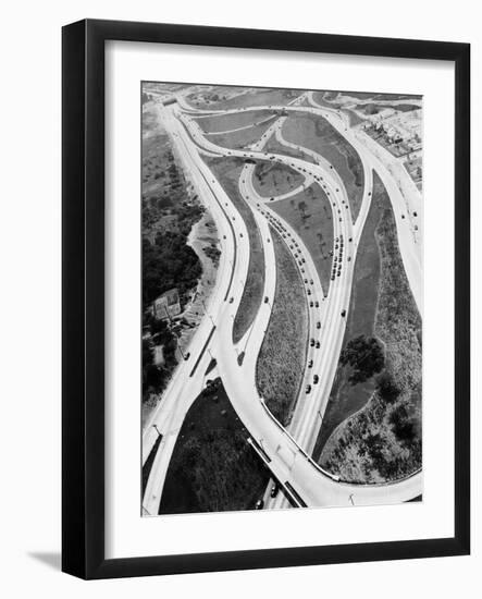 This 1937 Aerial View Shows the Biggest of Highway Crossover Points-null-Framed Photographic Print