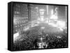 This Aerial View Shows New York's Times Square at Midnight-null-Framed Stretched Canvas