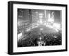 This Aerial View Shows New York's Times Square at Midnight-null-Framed Photographic Print