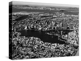 This Aerial View Shows the City of Oakland, Calif., in the Foreground-null-Stretched Canvas