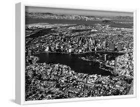 This Aerial View Shows the City of Oakland, Calif., in the Foreground-null-Framed Photographic Print