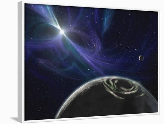 This Artist's Concept Depicts the Pulsar Planet System Discovered by Aleksander Wolszczan in 1992-Stocktrek Images-Framed Photographic Print