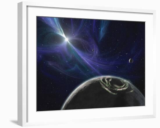 This Artist's Concept Depicts the Pulsar Planet System Discovered by Aleksander Wolszczan in 1992-Stocktrek Images-Framed Photographic Print