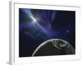 This Artist's Concept Depicts the Pulsar Planet System Discovered by Aleksander Wolszczan in 1992-Stocktrek Images-Framed Photographic Print