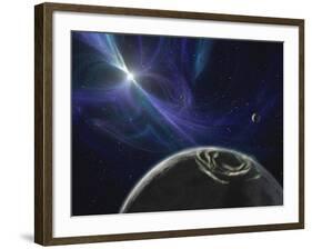 This Artist's Concept Depicts the Pulsar Planet System Discovered by Aleksander Wolszczan in 1992-Stocktrek Images-Framed Photographic Print