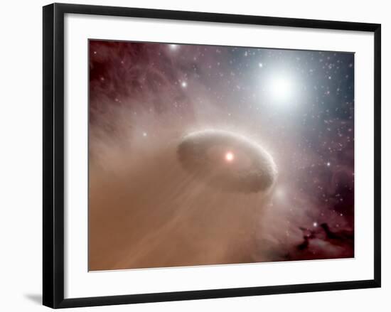 This Artist's Concept Illustrates the Process of O-Stars in Action-Stocktrek Images-Framed Photographic Print