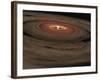 This Artist's Concept Shows a Brown Dwarf Surrounded by a Swirling Disk of Planet-Building Dust-Stocktrek Images-Framed Photographic Print