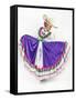 This Charming Dancer is Wearing a Picturesque Dress Used in the State of Aguascalientes in Mexico.-Leon Rafael-Framed Stretched Canvas