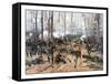 This Civil War Painting Shows Union And Confederate Troops at the Battle of Shiloh-Stocktrek Images-Framed Stretched Canvas
