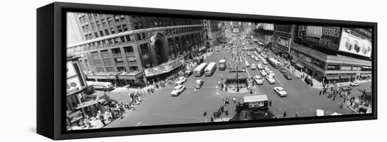 This Daytime Panoramic View, Looking North from 43rd Street, Shows New York's Times Square-null-Framed Stretched Canvas