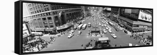 This Daytime Panoramic View, Looking North from 43rd Street, Shows New York's Times Square-null-Framed Stretched Canvas