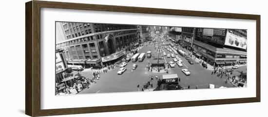 This Daytime Panoramic View, Looking North from 43rd Street, Shows New York's Times Square-null-Framed Photographic Print