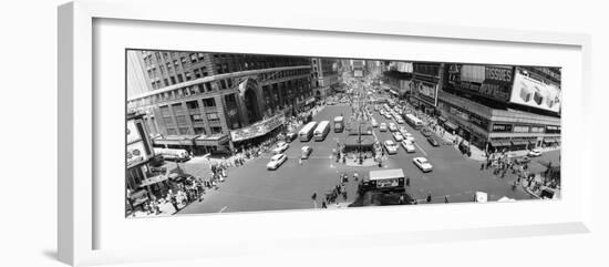 This Daytime Panoramic View, Looking North from 43rd Street, Shows New York's Times Square-null-Framed Photographic Print