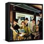 "This Does Not Commute", September 24, 1955-George Hughes-Framed Stretched Canvas