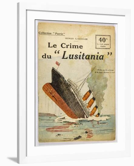 This Dramatic Cover Page Conveys the Shock Felt after the "Lusitania" was Torpedoed-null-Framed Art Print