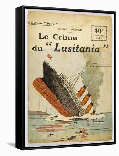 This Dramatic Cover Page Conveys the Shock Felt after the "Lusitania" was Torpedoed-null-Framed Stretched Canvas