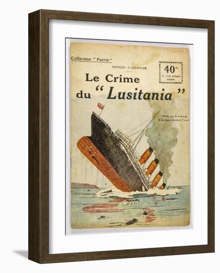 This Dramatic Cover Page Conveys the Shock Felt after the "Lusitania" was Torpedoed-null-Framed Art Print