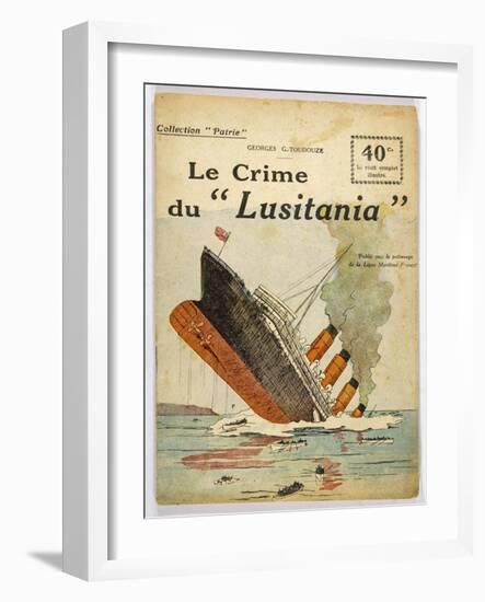 This Dramatic Cover Page Conveys the Shock Felt after the "Lusitania" was Torpedoed-null-Framed Art Print