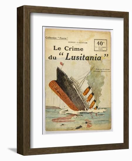 This Dramatic Cover Page Conveys the Shock Felt after the "Lusitania" was Torpedoed-null-Framed Art Print