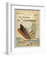 This Dramatic Cover Page Conveys the Shock Felt after the "Lusitania" was Torpedoed-null-Framed Art Print