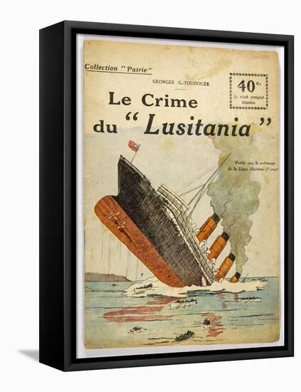 This Dramatic Cover Page Conveys the Shock Felt after the "Lusitania" was Torpedoed-null-Framed Stretched Canvas