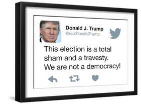 This election is a total sham and travesty. We are not a democracy!-Ephemera-Framed Photographic Print