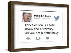 This election is a total sham and travesty. We are not a democracy!-Ephemera-Framed Photographic Print