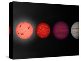 This Figure Shows an Artist's Rendition Comparing Brown Dwarfs to Stars and Planets-Stocktrek Images-Stretched Canvas