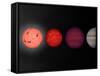 This Figure Shows an Artist's Rendition Comparing Brown Dwarfs to Stars and Planets-Stocktrek Images-Framed Stretched Canvas