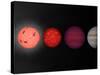 This Figure Shows an Artist's Rendition Comparing Brown Dwarfs to Stars and Planets-Stocktrek Images-Stretched Canvas