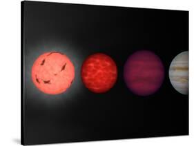 This Figure Shows an Artist's Rendition Comparing Brown Dwarfs to Stars and Planets-Stocktrek Images-Stretched Canvas