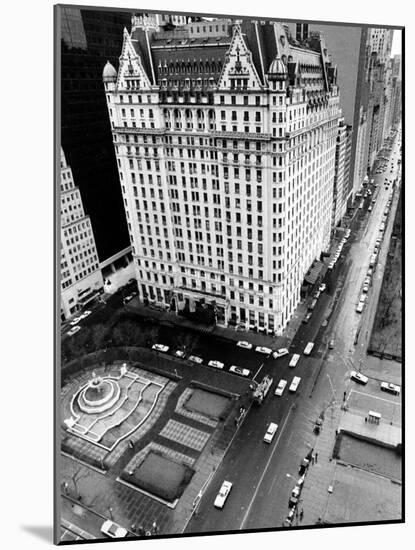This General View Shows the Plaza Hotel on Fifth Avenue and Central Park South-null-Mounted Photographic Print