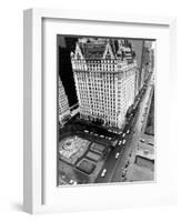 This General View Shows the Plaza Hotel on Fifth Avenue and Central Park South-null-Framed Photographic Print