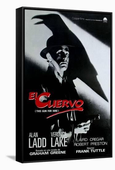 This Gun For Hire, Spanish Movie Poster, 1942-null-Framed Stretched Canvas