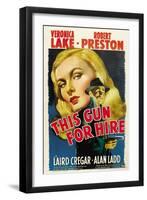 This Gun for Hire, Veronica Lake, Alan Ladd, 1942-null-Framed Art Print