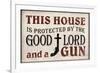 This House Protected by the Good Lord and a Gun-null-Framed Art Print