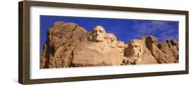 This Is a Close Up View of Mount Rushmore National Monument Against a Blue Sky-null-Framed Photographic Print