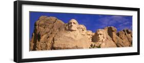 This Is a Close Up View of Mount Rushmore National Monument Against a Blue Sky-null-Framed Photographic Print