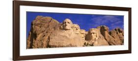 This Is a Close Up View of Mount Rushmore National Monument Against a Blue Sky-null-Framed Photographic Print